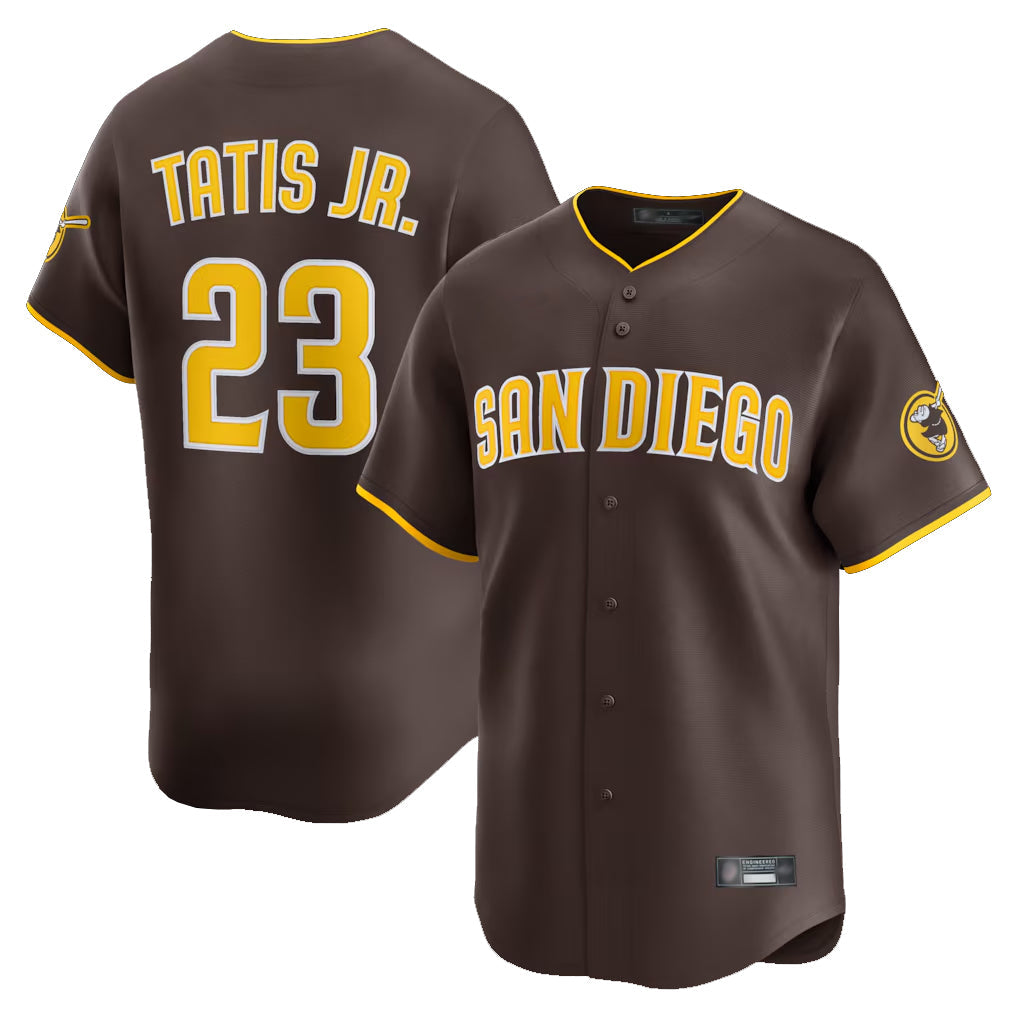 MATTH S.Diego Padres #23 Fernando Tatis Jr Player Brown Home Limited Stitched Jerseys