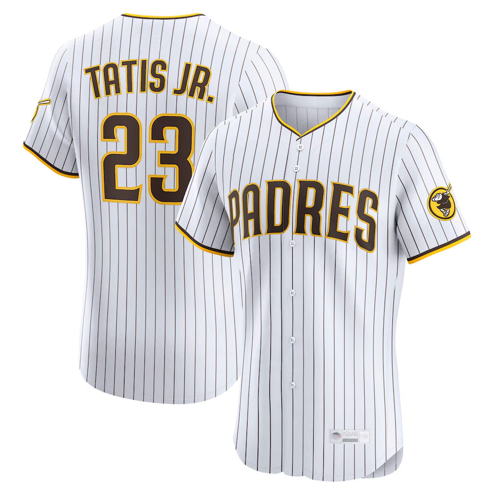 MATTH S.Diego Padres #23 Fernando Tatis Jr Player White Home Limited Elite Stitched Jerseys