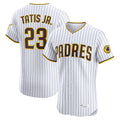 MATTH S.Diego Padres #23 Fernando Tatis Jr Player White Home Limited Elite Stitched Jerseys