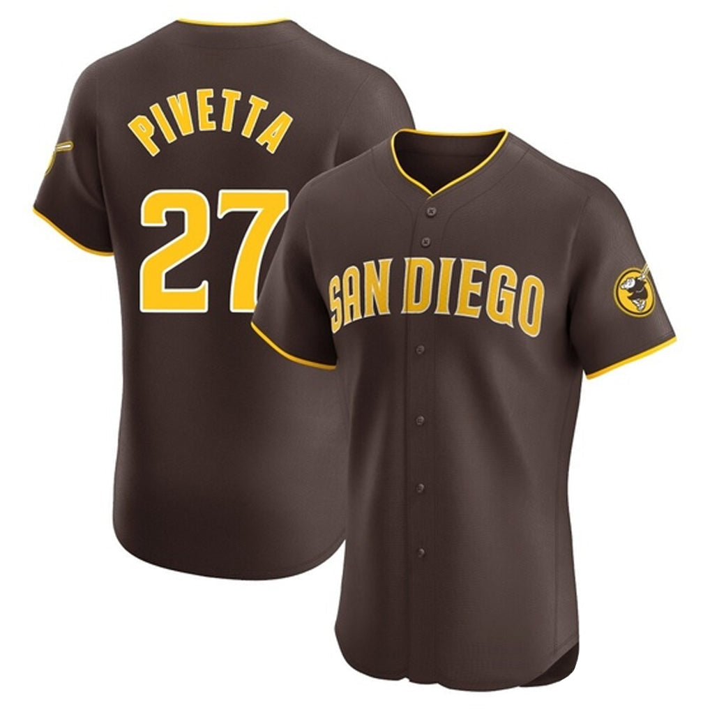 MATTH S.Diego Padres #27 Nick Pivetta Player Brown Home Limited Elite Stitched Jerseys
