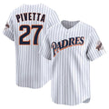 MATTH S.Diego Padres #27 Nick Pivetta Player White Cooperstown Collection Limited Home Stitched Jerseys