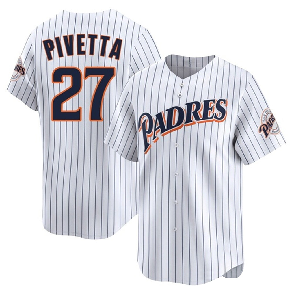 MATTH S.Diego Padres #27 Nick Pivetta Player White Cooperstown Collection Limited Home Stitched Jerseys