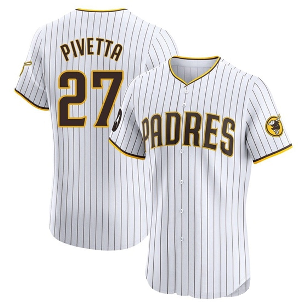 MATTH S.Diego Padres #27 Nick Pivetta Player White Home Limited Elite Stitched Jerseys