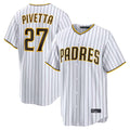 MATTH S.Diego Padres #27 Nick Pivetta Player White Home Limited Stitched Jerseys