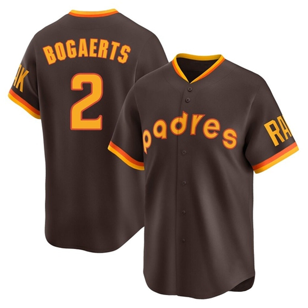 MATTH S.Diego Padres #2 Xander Bogaerts Player Brown Home Cooperstown Collection Replica Game Stitched Jerseys