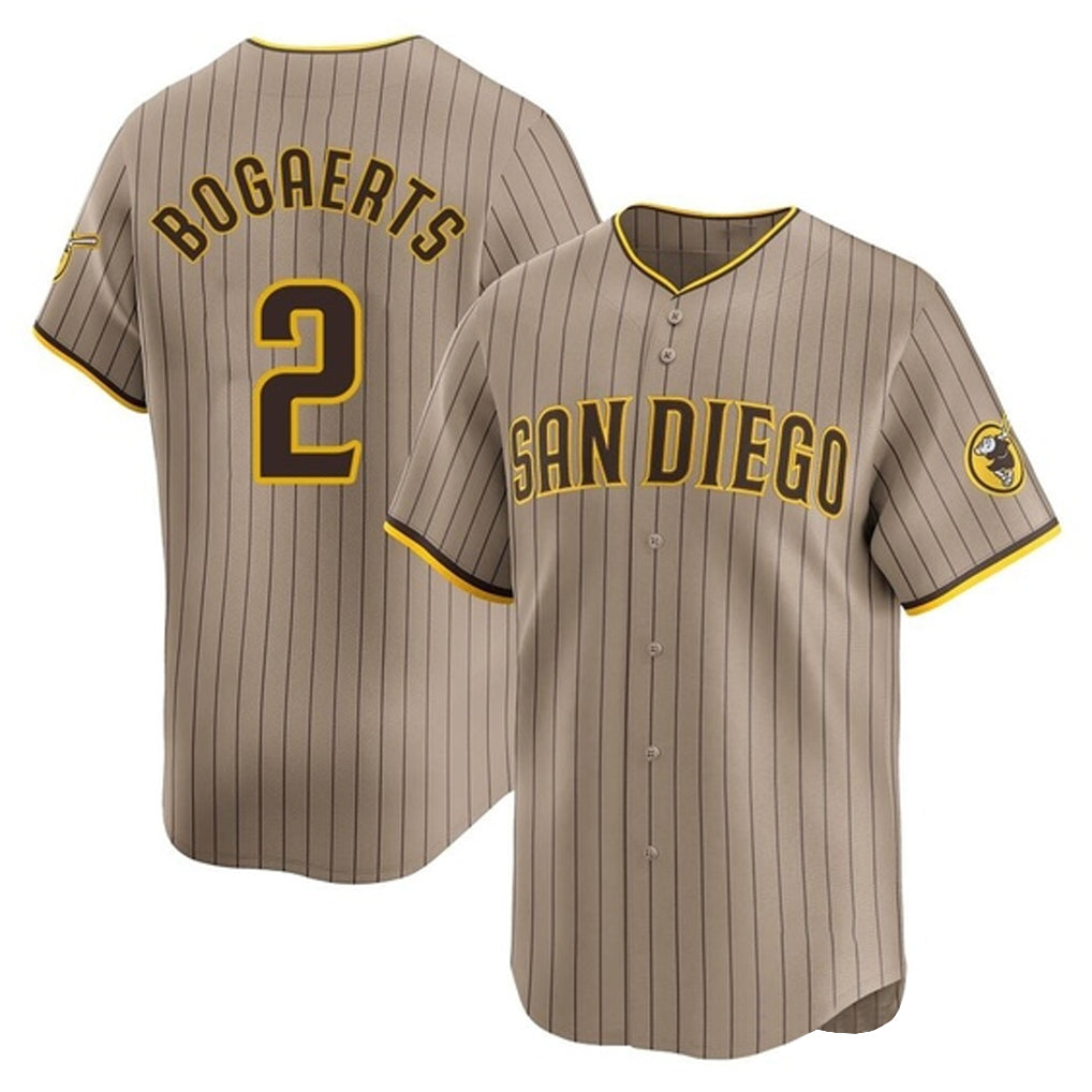 MATTH S.Diego Padres #2 Xander Bogaerts Player Khaki Home Limited Stitched Jerseys