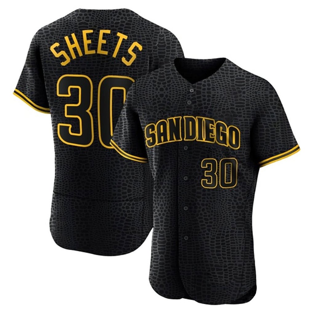 MATTH S.Diego Padres #30 Gavin Sheets Player Black Snake Skin City Home Limited Elite Stitched Jerseys
