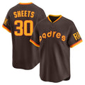 MATTH S.Diego Padres #30 Gavin Sheets Player Brown Home Cooperstown Collection Replica Game Stitched Jerseys