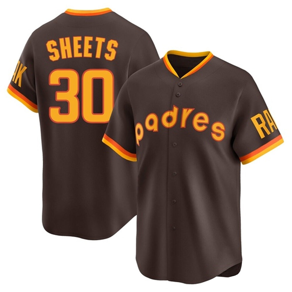 MATTH S.Diego Padres #30 Gavin Sheets Player Brown Home Cooperstown Collection Replica Game Stitched Jerseys