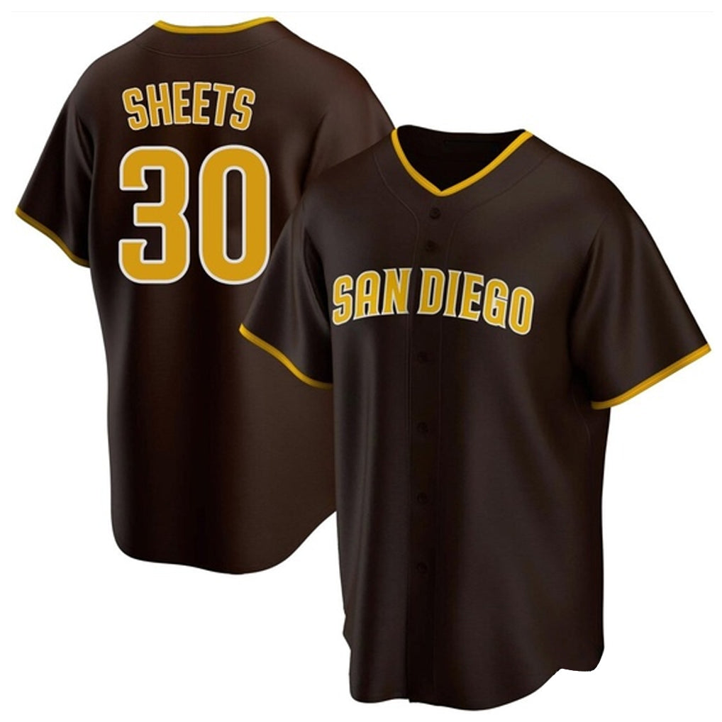 MATTH S.Diego Padres #30 Gavin Sheets Player Brown Home Game Stitched Jerseys