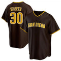 MATTH S.Diego Padres #30 Gavin Sheets Player Brown Home Game Stitched Jerseys