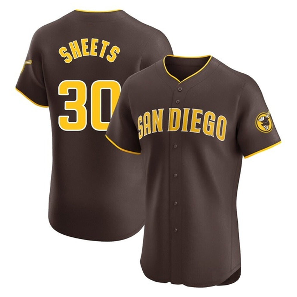 MATTH S.Diego Padres #30 Gavin Sheets Player Brown Home Limited Elite Stitched Jerseys