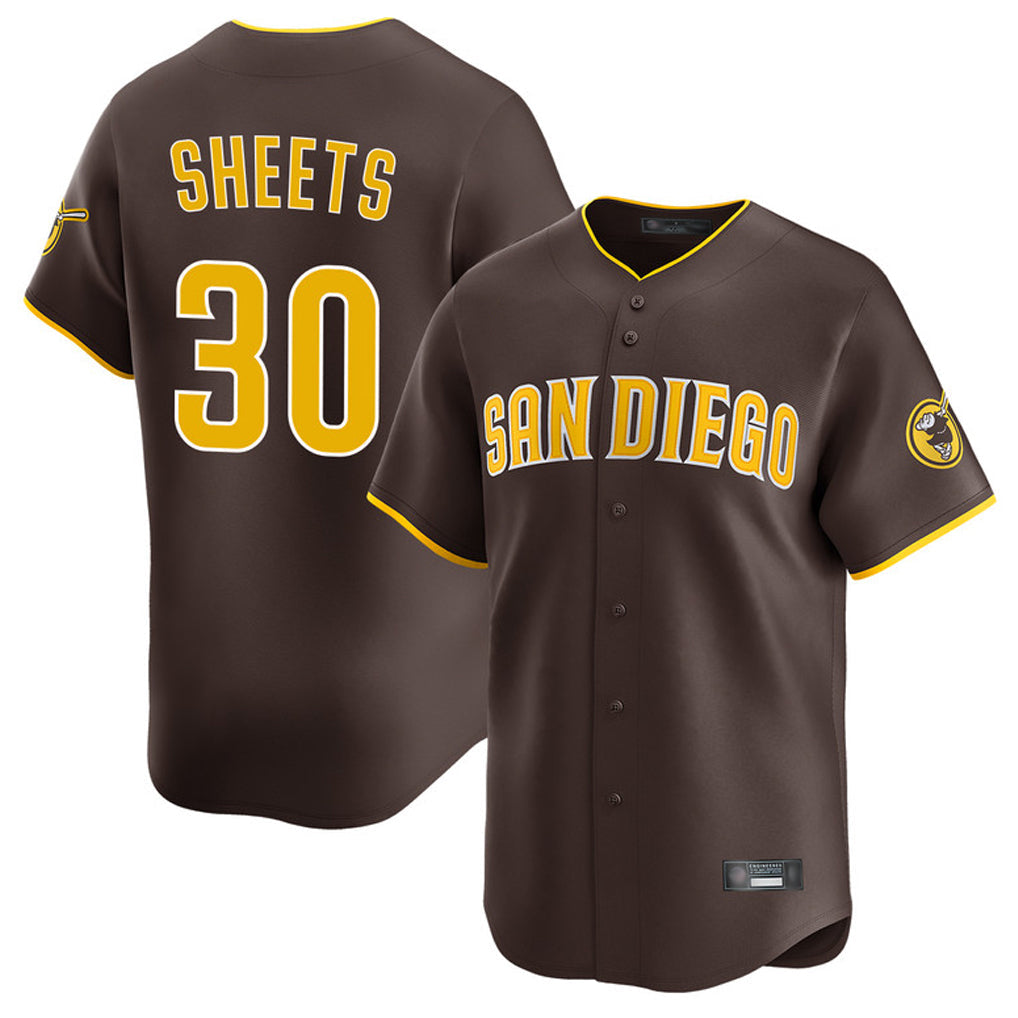 MATTH S.Diego Padres #30 Gavin Sheets Player Brown Home Limited Stitched Jerseys