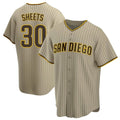 MATTH S.Diego Padres #30 Gavin Sheets Player Khaki Home Game Stitched Jerseys