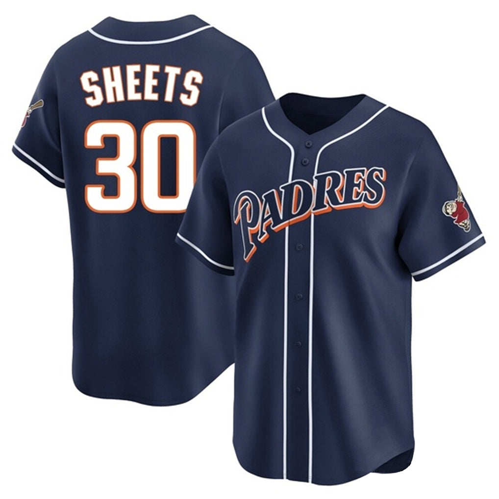 MATTH S.Diego Padres #30 Gavin Sheets Player Navy Cooperstown Collection Limited Home Stitched Jerseys