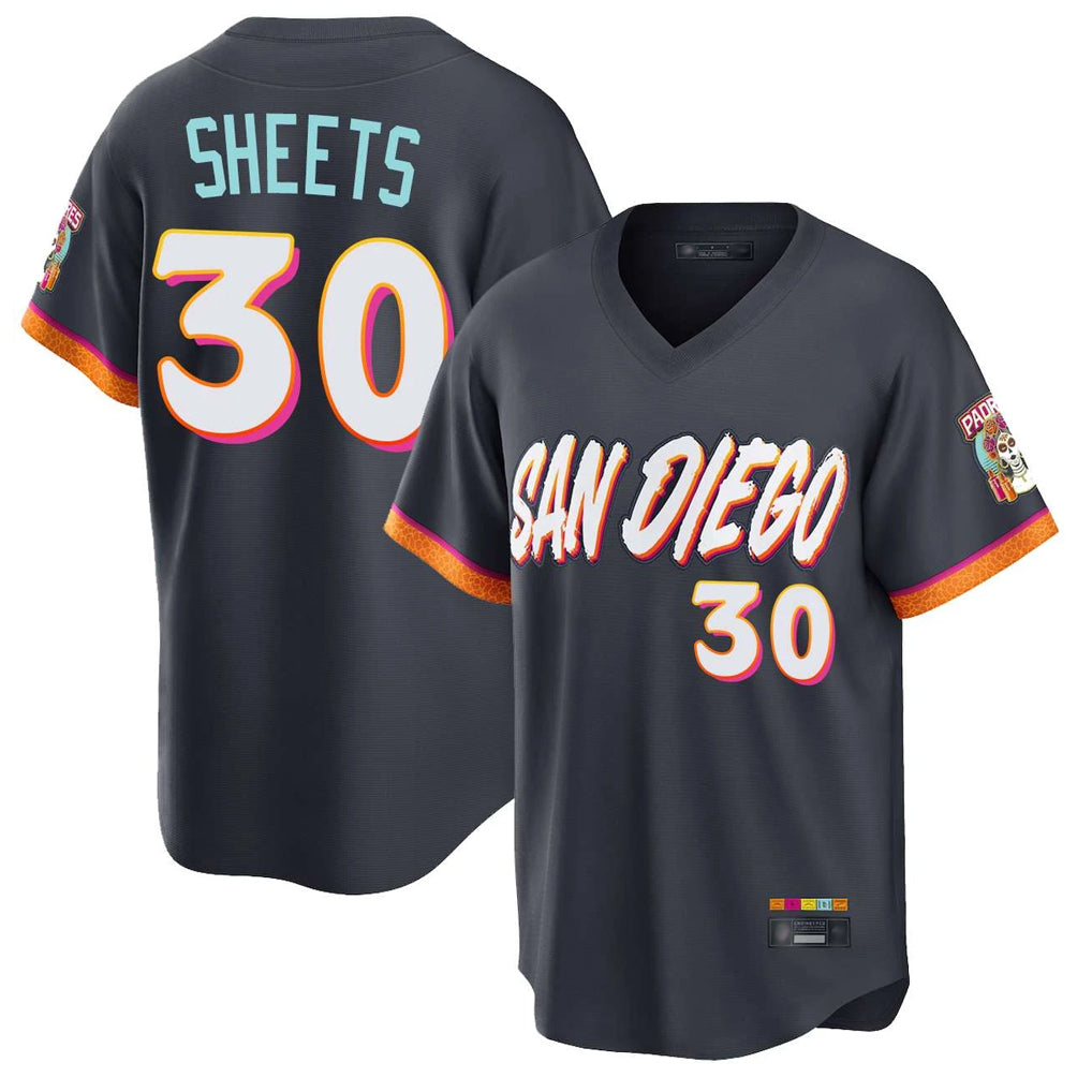 MATTH S.Diego Padres #30 Gavin Sheets Player Obsidian 2026 City Connect Home Limited T-shirt Stitched Jerseys