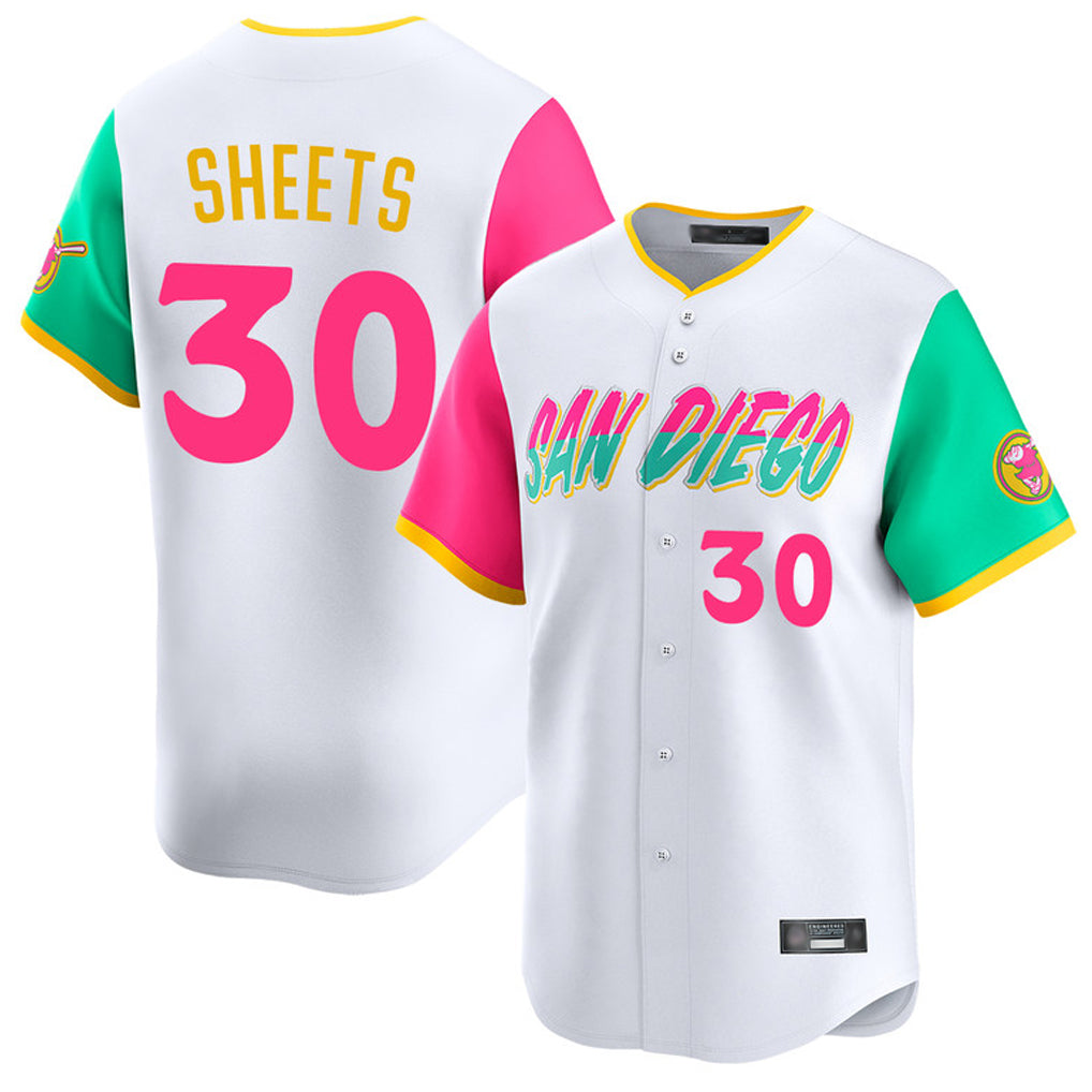 MATTH S.Diego Padres #30 Gavin Sheets Player White City Connect Home Limited Stitched Jerseys