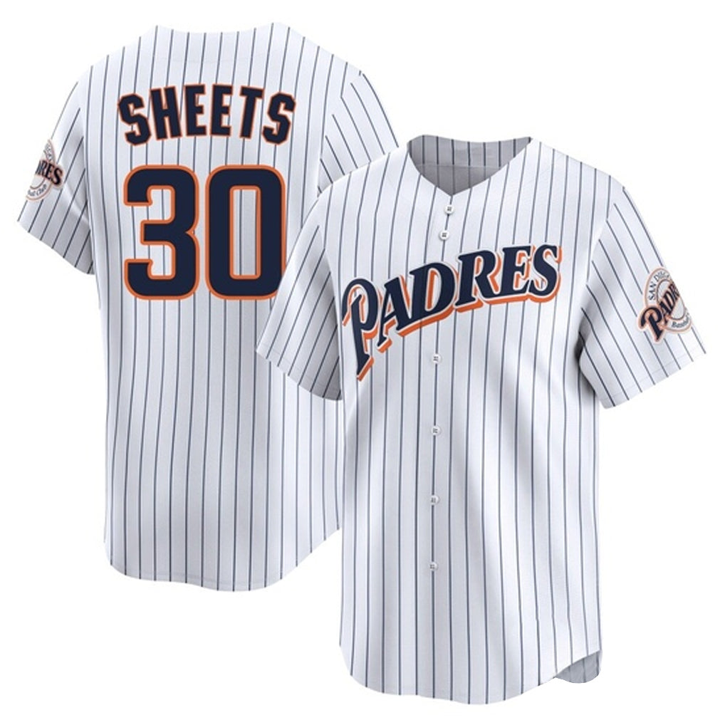 MATTH S.Diego Padres #30 Gavin Sheets Player White Cooperstown Collection Limited Home Stitched Jerseys