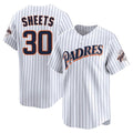 MATTH S.Diego Padres #30 Gavin Sheets Player White Cooperstown Collection Limited Home Stitched Jerseys