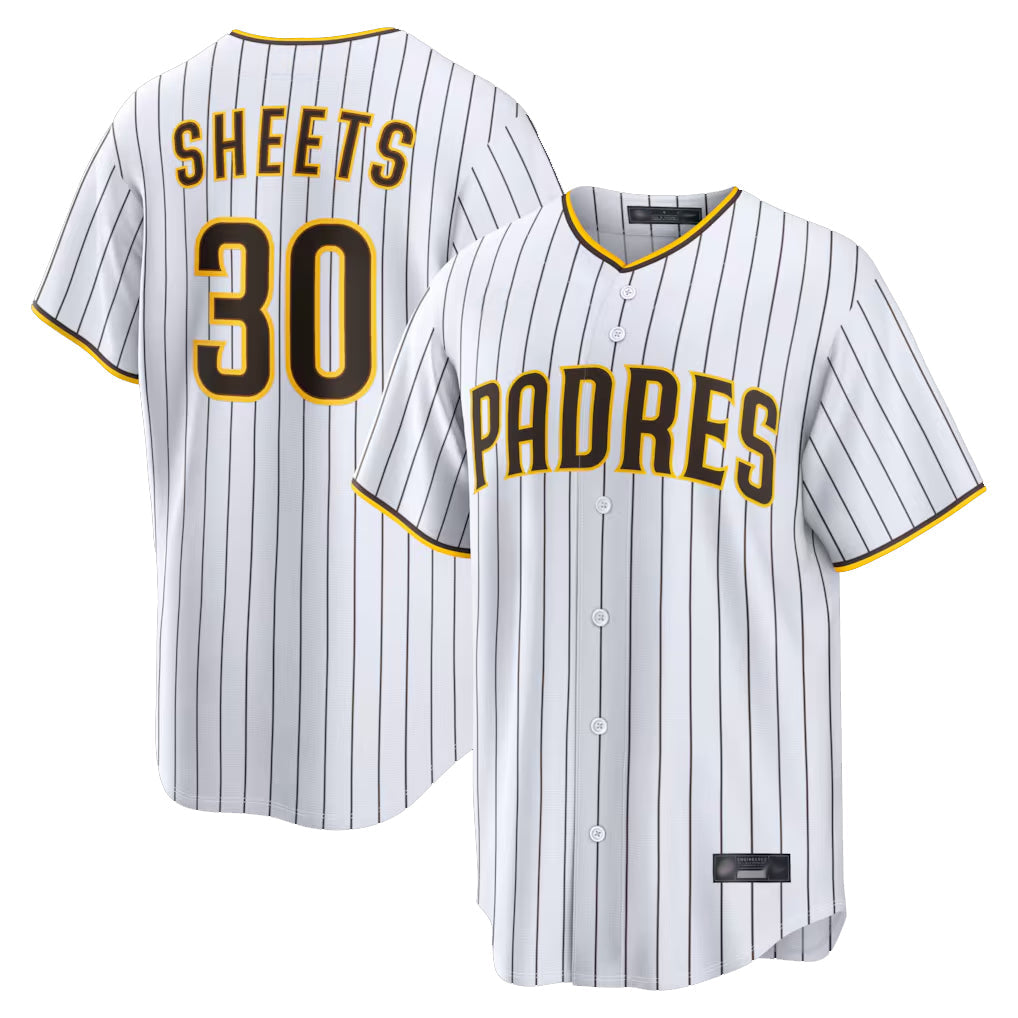 MATTH S.Diego Padres #30 Gavin Sheets Player White Home Limited Game Stitched Jerseys