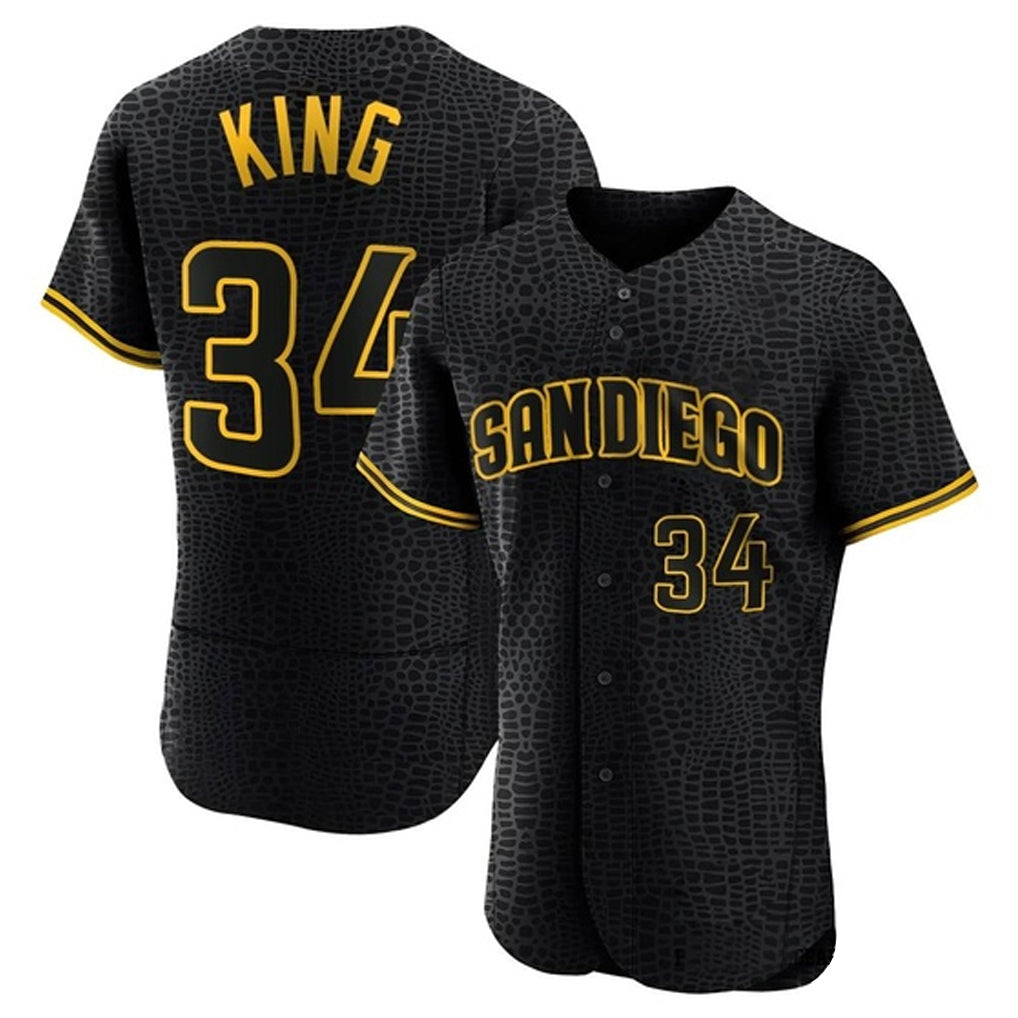 MATTH S.Diego Padres #34 Michael King Player Black Snake Skin City Home Limited Elite Stitched Jerseys
