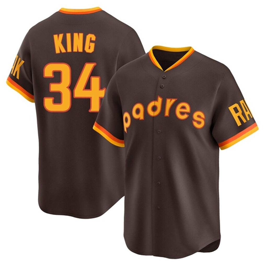MATTH S.Diego Padres #34 Michael King Player Brown Home Cooperstown Collection Replica Game Stitched Jerseys