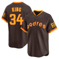 MATTH S.Diego Padres #34 Michael King Player Brown Home Cooperstown Collection Replica Game Stitched Jerseys