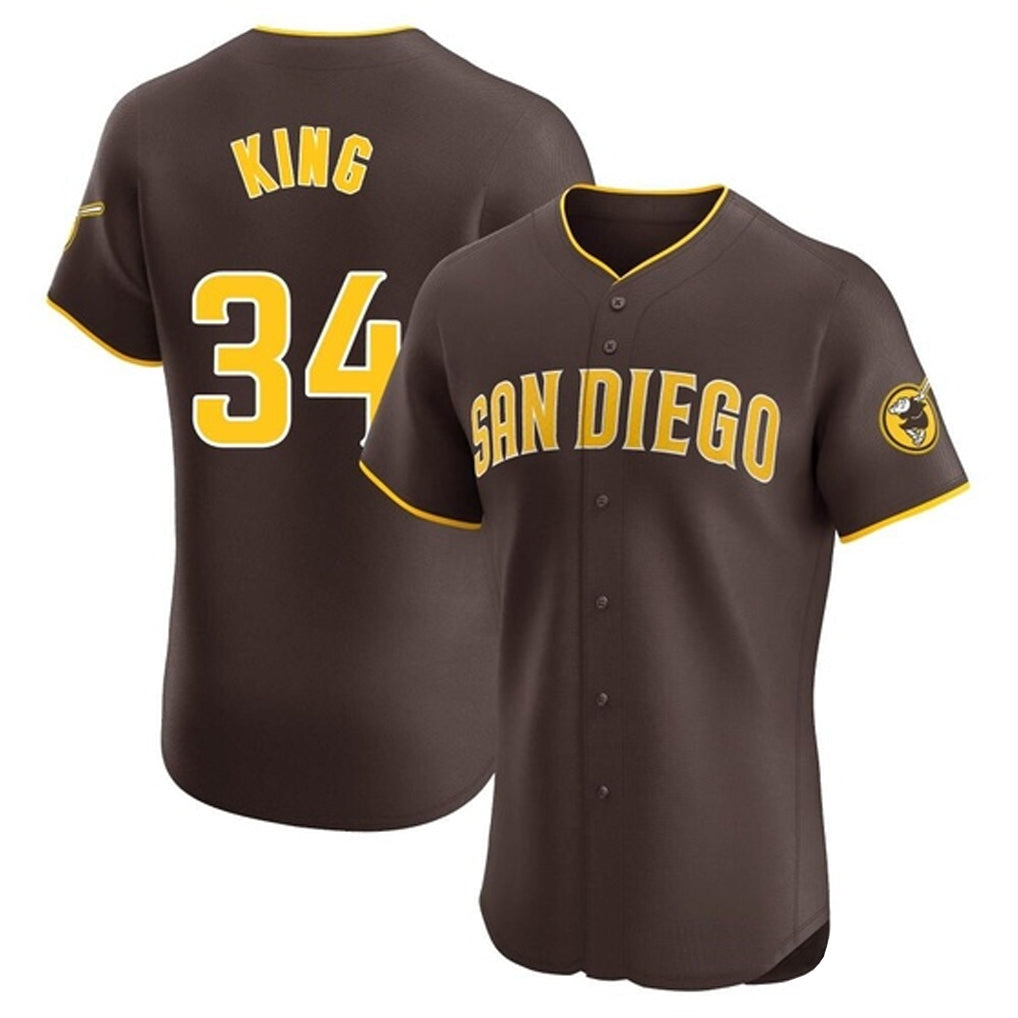 MATTH S.Diego Padres #34 Michael King Player Brown Home Limited Elite Stitched Jerseys
