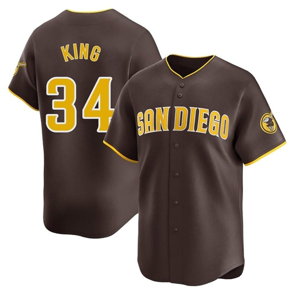MATTH S.Diego Padres #34 Michael King Player Brown Home Limited Stitched Jerseys
