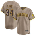MATTH S.Diego Padres #34 Michael King Player Khaki Home Limited Stitched Jerseys