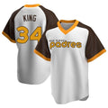 MATTH S.Diego Padres #34 Michael King Player White Home Cooperstown Collection Replica Game Stitched Jerseys