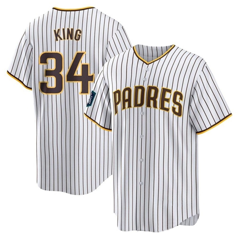 MATTH S.Diego Padres #34 Michael King Player White Home Game Stitched Jerseys