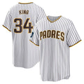 MATTH S.Diego Padres #34 Michael King Player White Home Game Stitched Jerseys