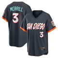MATTH S.Diego Padres #3 Jackson Merrill Player Obsidian 2026 City Connect Home Limited T-shirt Stitched Jerseys