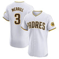 MATTH S.Diego Padres #3 Jackson Merrill Player White Home Limited Elite Stitched Jerseys