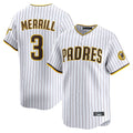 MATTH S.Diego Padres #3 Jackson Merrill Player White Home Limited Stitched Jerseys