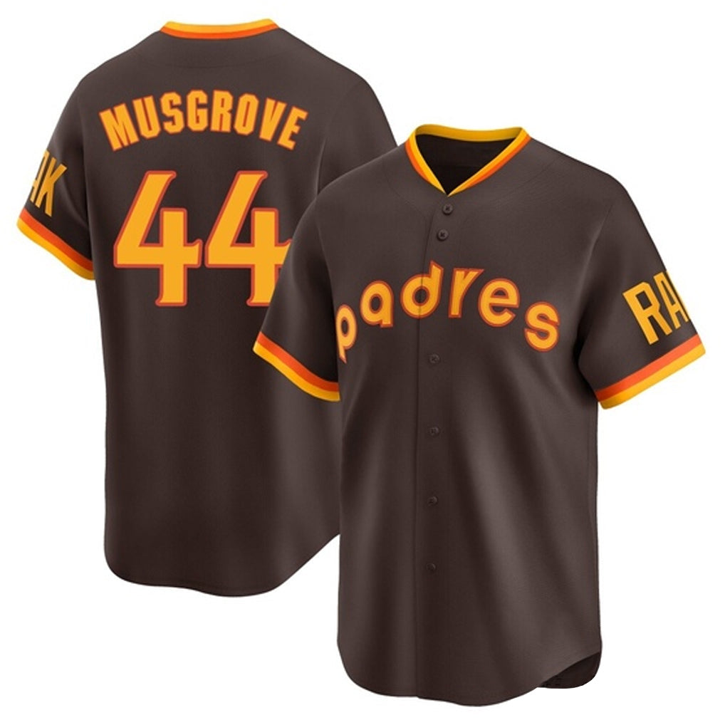 MATTH S.Diego Padres #44 Joe Musgrove Player Brown Home Cooperstown Collection Replica Game Stitched Jerseys
