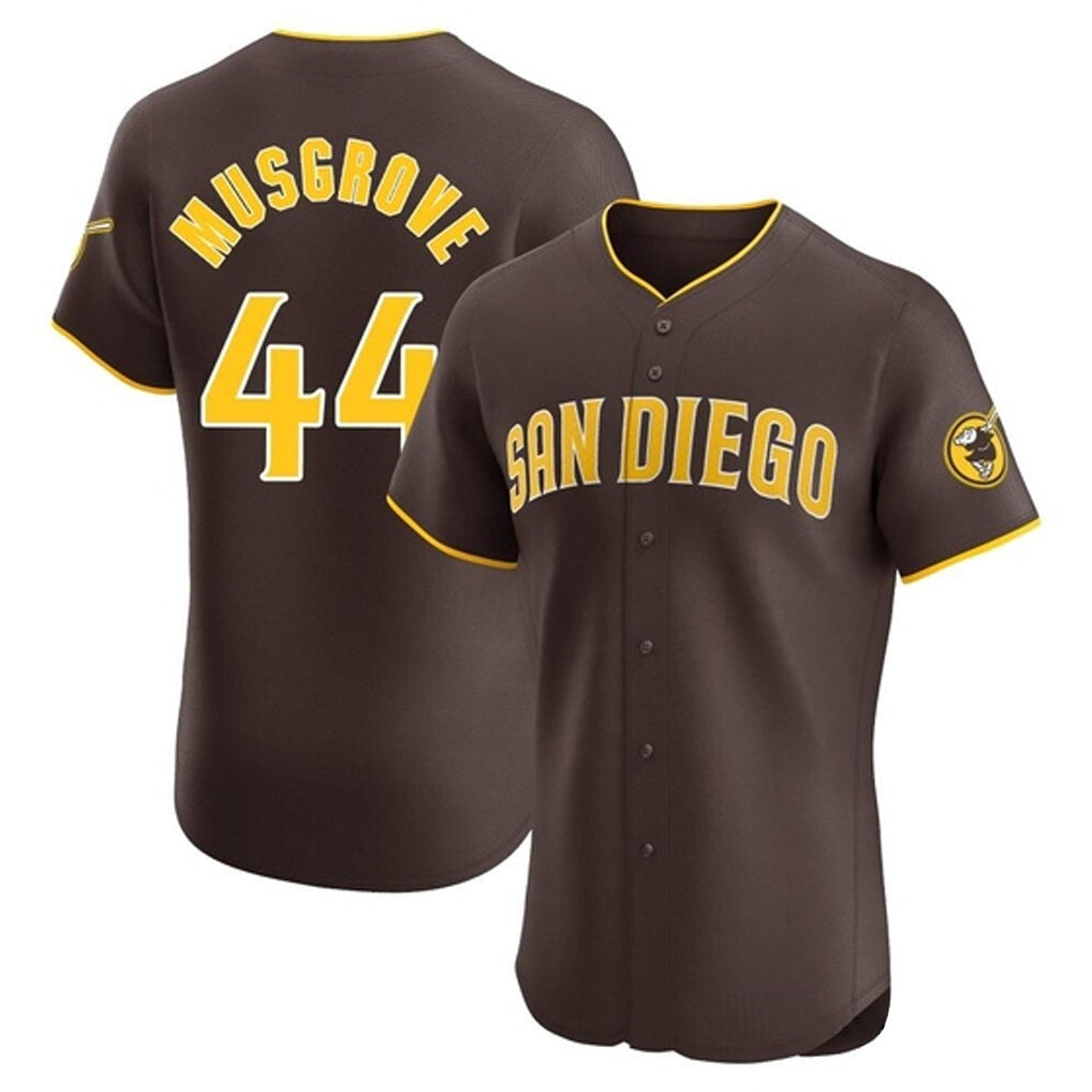 MATTH S.Diego Padres #44 Joe Musgrove Player Brown Home Limited Elite Stitched Jerseys