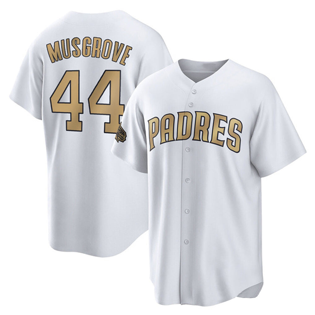 MATTH S.Diego Padres #44 Joe Musgrove Player Gold All-Star Home Game Stitched Jerseys