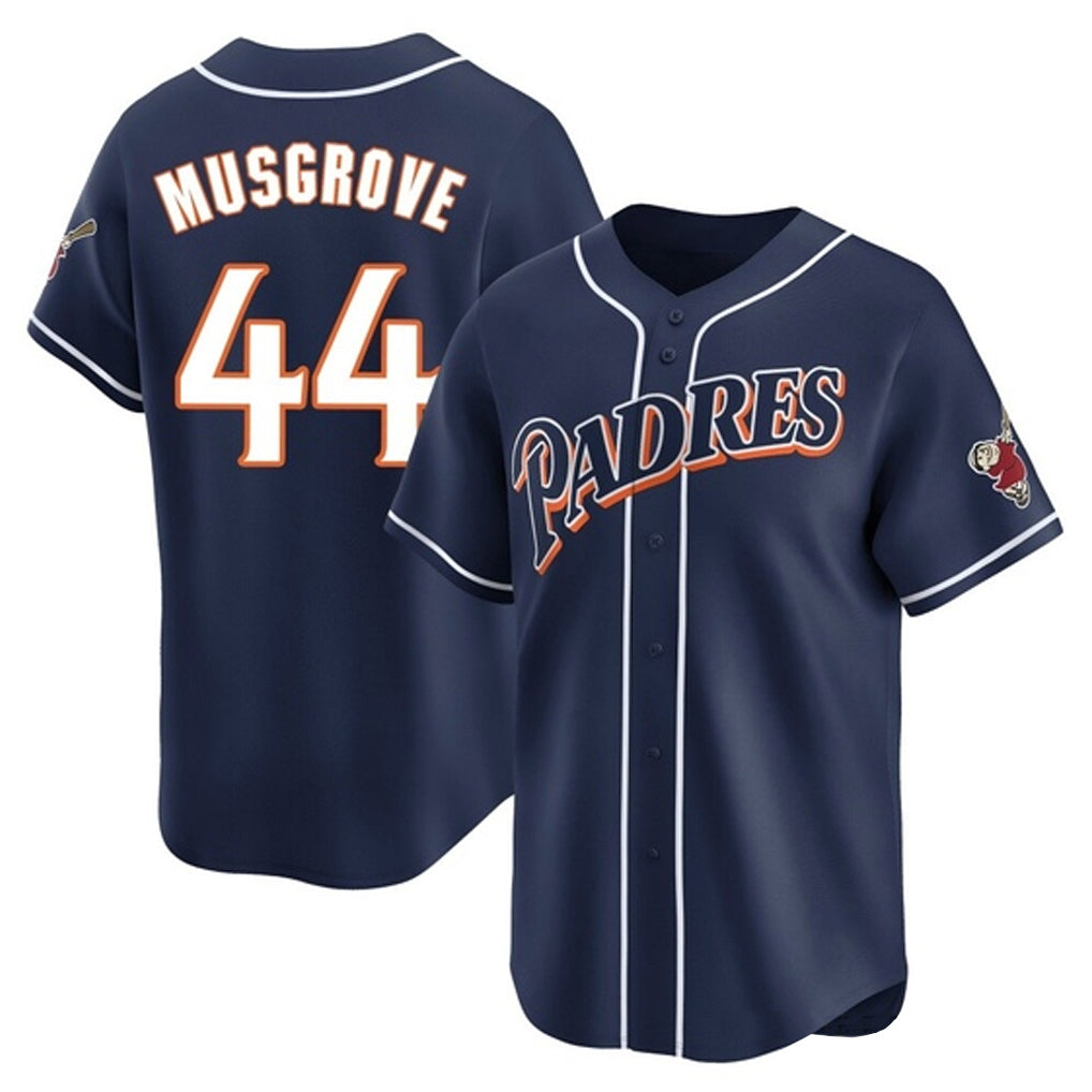 MATTH S.Diego Padres #44 Joe Musgrove Player Navy Cooperstown Collection Limited Home Stitched Jerseys