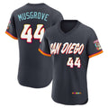 MATTH S.Diego Padres #44 Joe Musgrove Player Obsidian 2026 City Connect Home Limited Elite T-shirt Stitched Jerseys