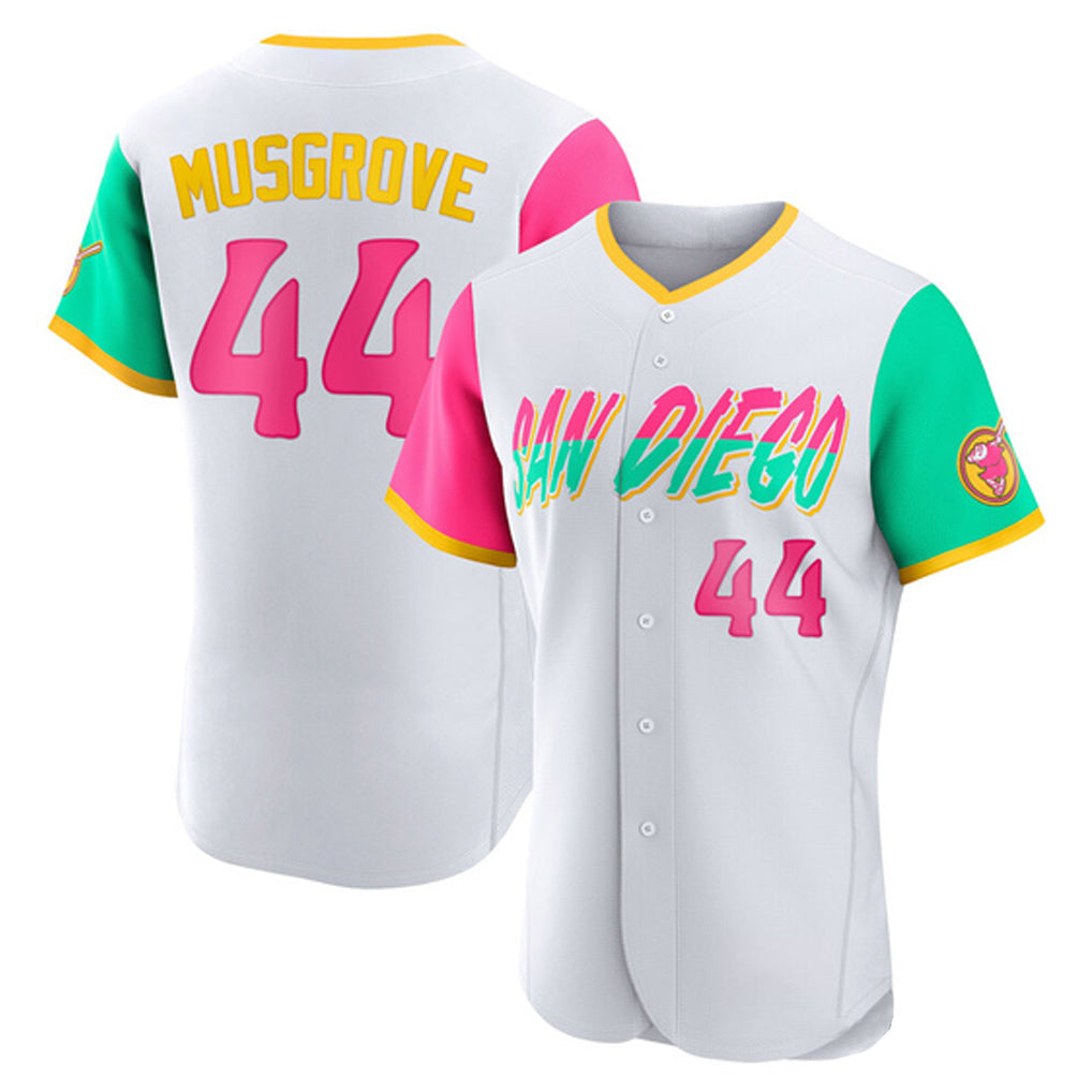 MATTH S.Diego Padres #44 Joe Musgrove Player White City Connect Home Limited Elite Stitched Jerseys