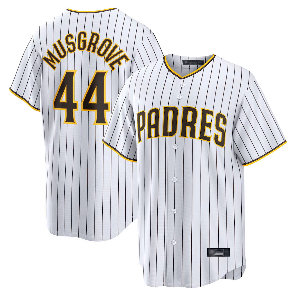 MATTH S.Diego Padres #44 Joe Musgrove Player White Home Limited Stitched Jerseys