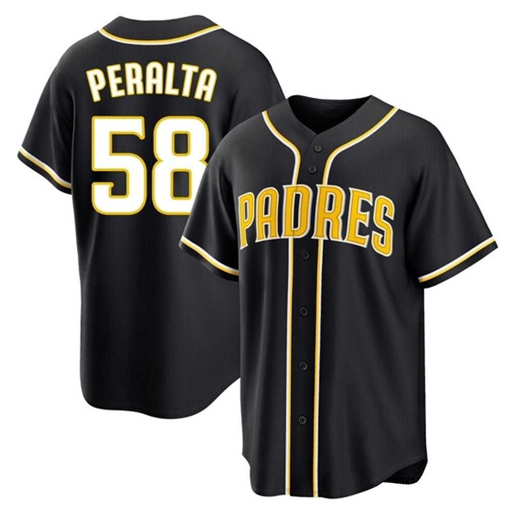 MATTH S.Diego Padres #58 Wandy Peralta Player Black 2026 Fashion Home Stitched Jerseys