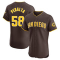 MATTH S.Diego Padres #58 Wandy Peralta Player Brown Home Limited Elite Stitched Jerseys