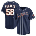 MATTH S.Diego Padres #58 Wandy Peralta Player Navy Cooperstown Collection Limited Home Stitched Jerseys