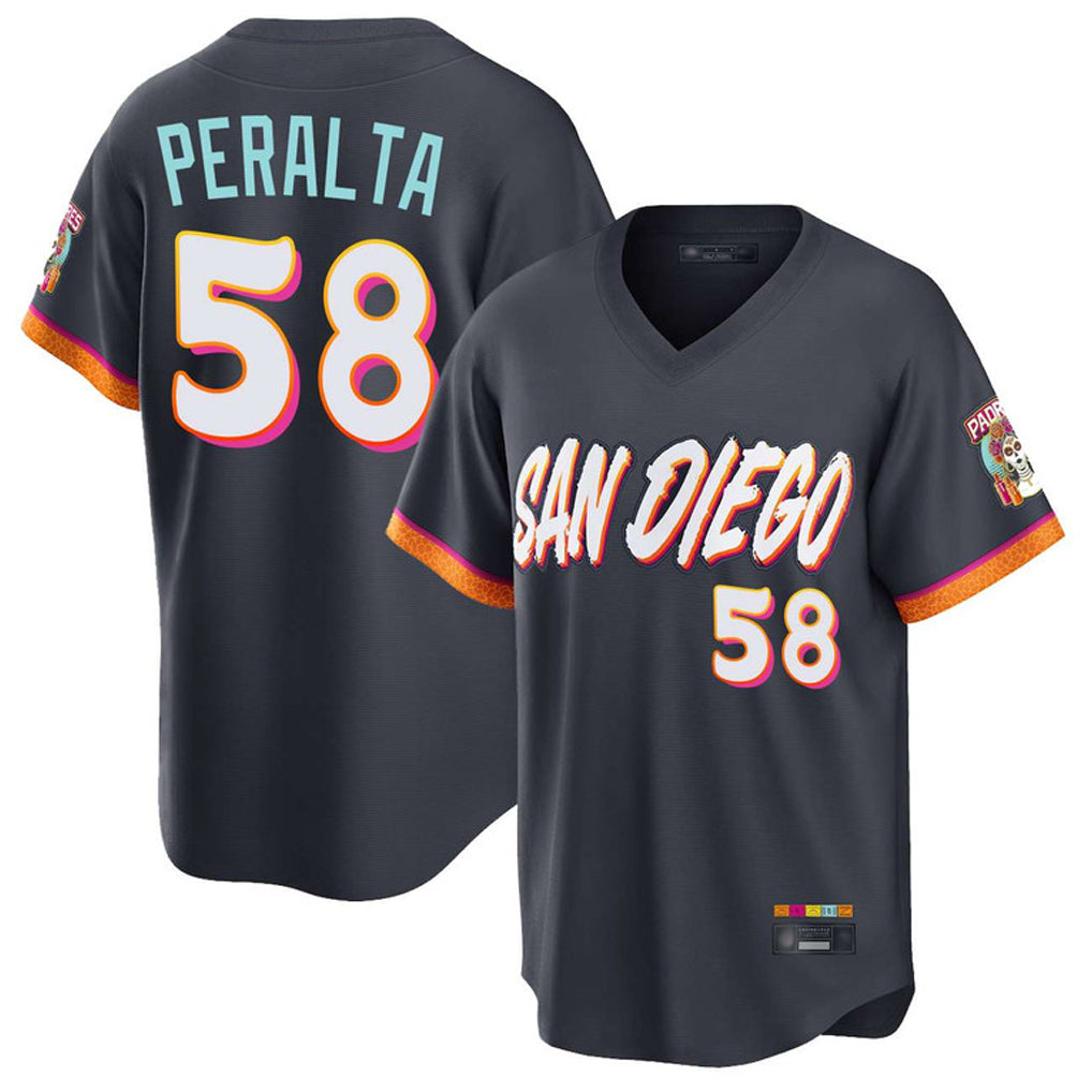 MATTH S.Diego Padres #58 Wandy Peralta Player Obsidian 2026 City Connect Home Limited T-shirt Stitched Jerseys