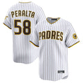 MATTH S.Diego Padres #58 Wandy Peralta Player White Limited Home Stitched Jerseys