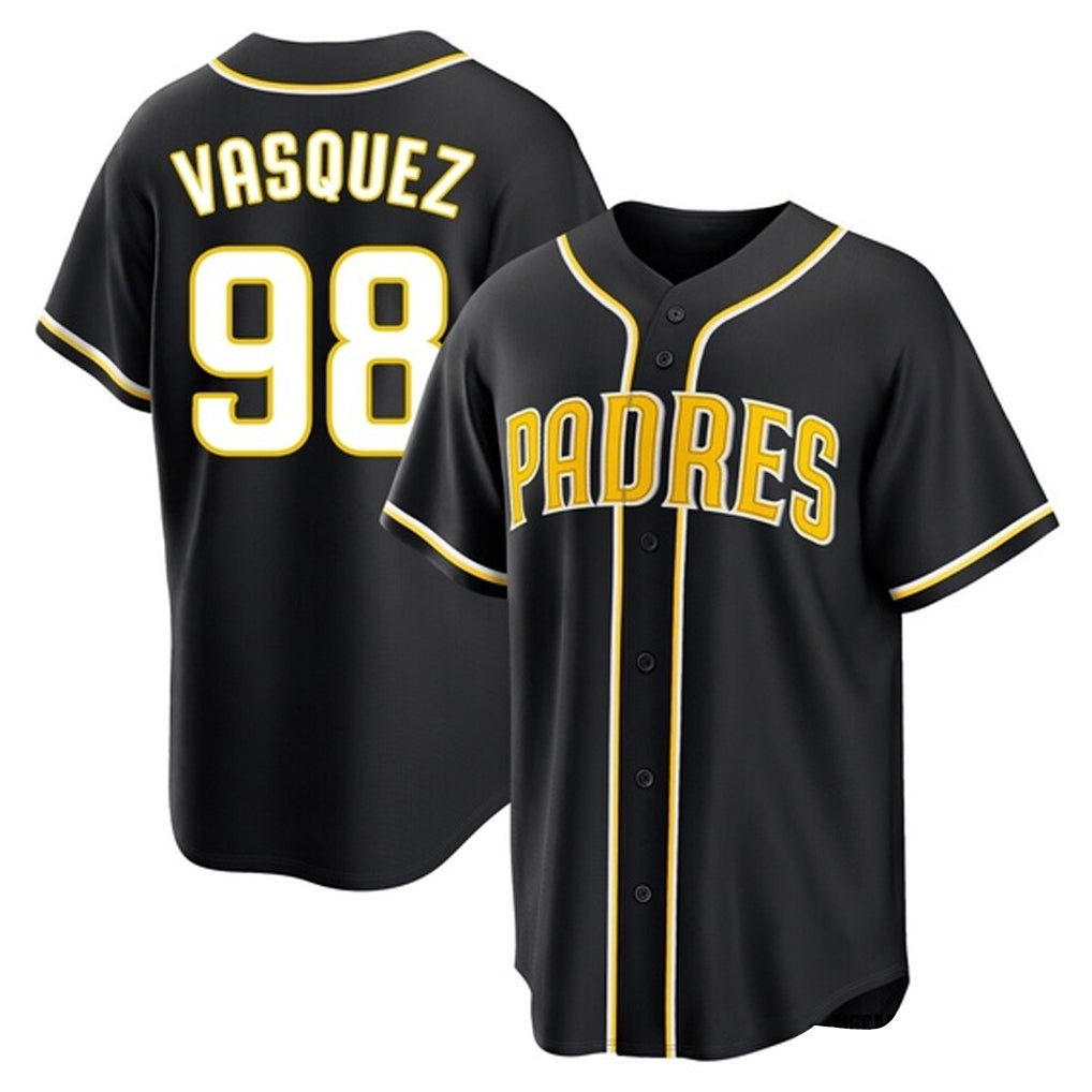 MATTH S.Diego Padres #98 Randy Vasquez Player Black 2026 Fashion Home Stitched Jerseys
