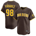 MATTH S.Diego Padres #98 Randy Vasquez Player Brown Home Limited Stitched Jerseys